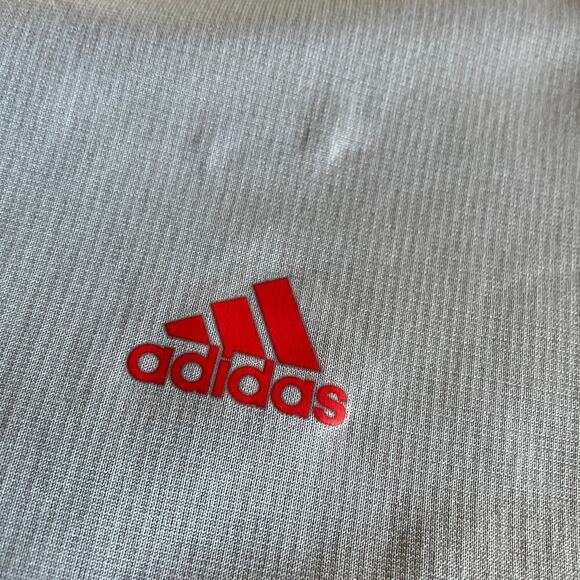 Shell Gas Embroidered Adidas Sweatshirt Lightweight Jacket Mens XL Gray Vintage - Picture 3 of 14